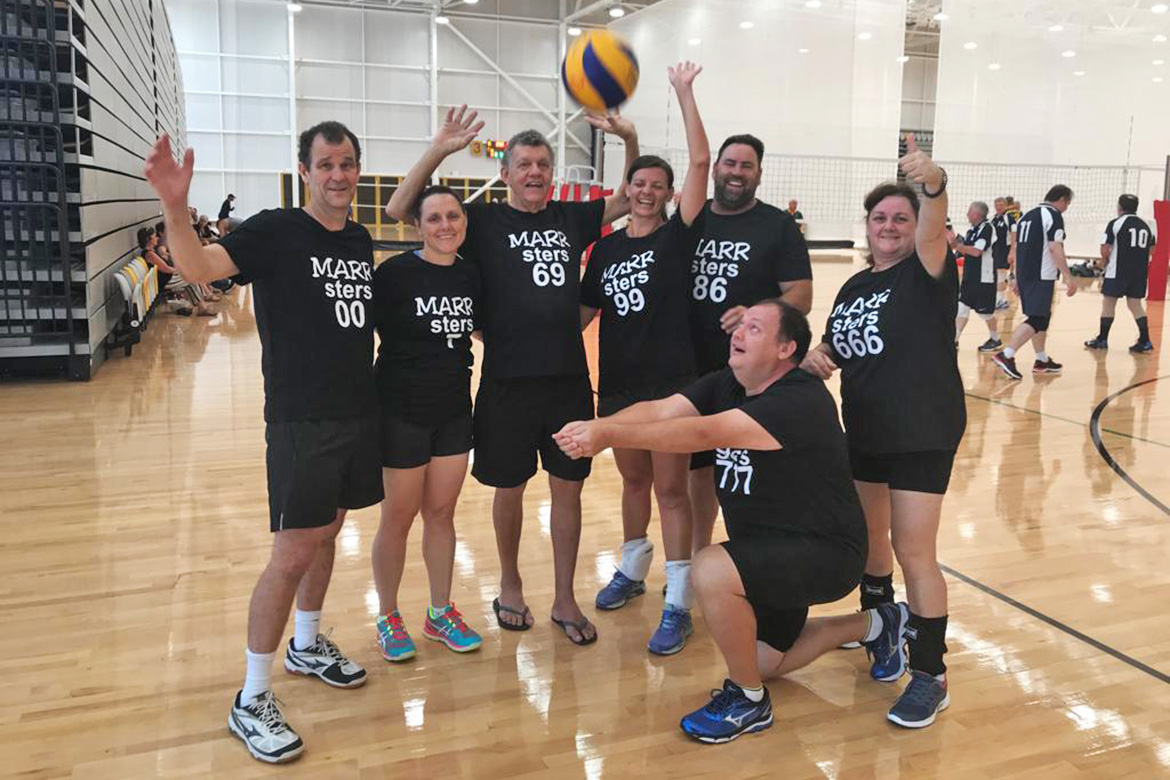 Marr family volleyball team